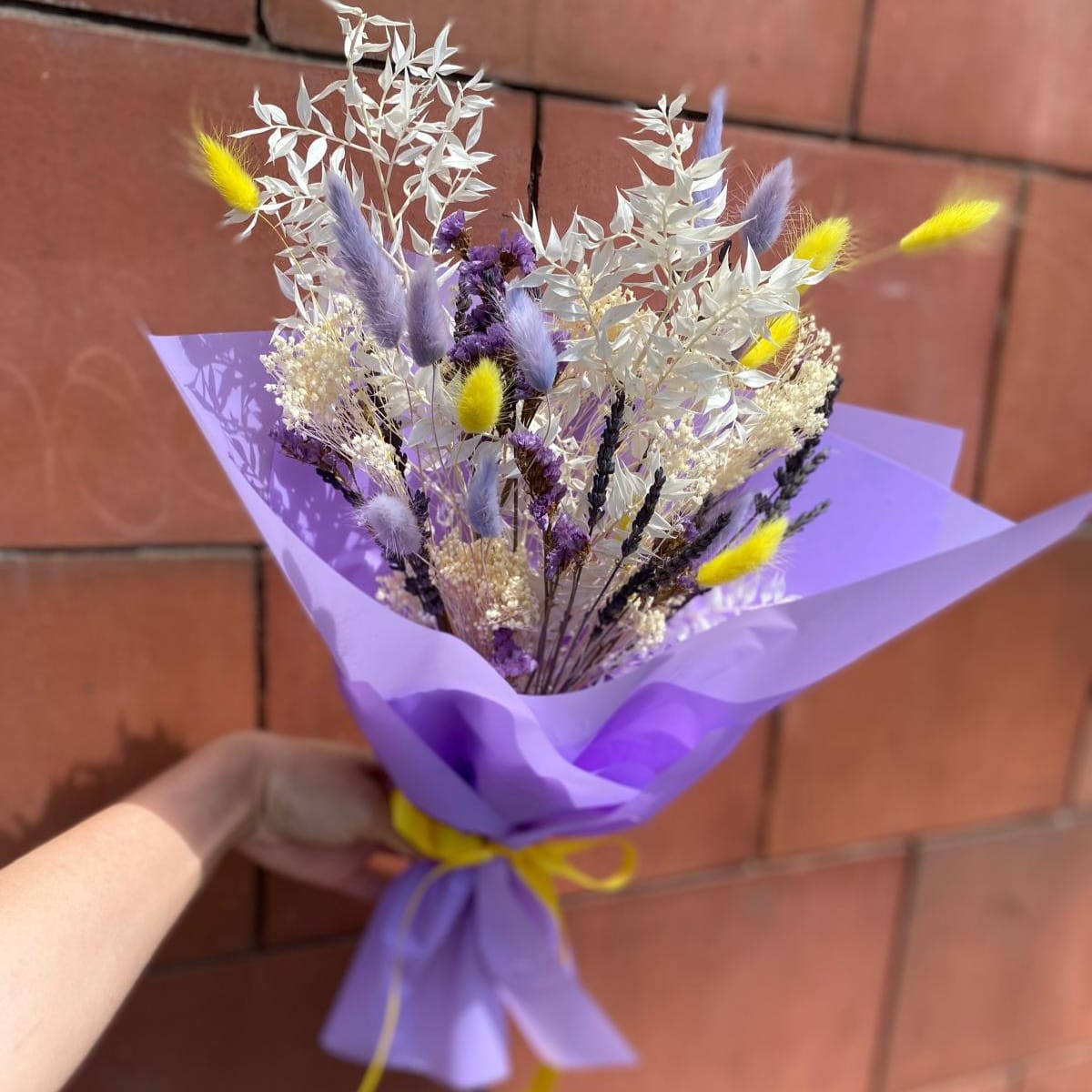 Lemon & Lilac Graduation Dried Flowers